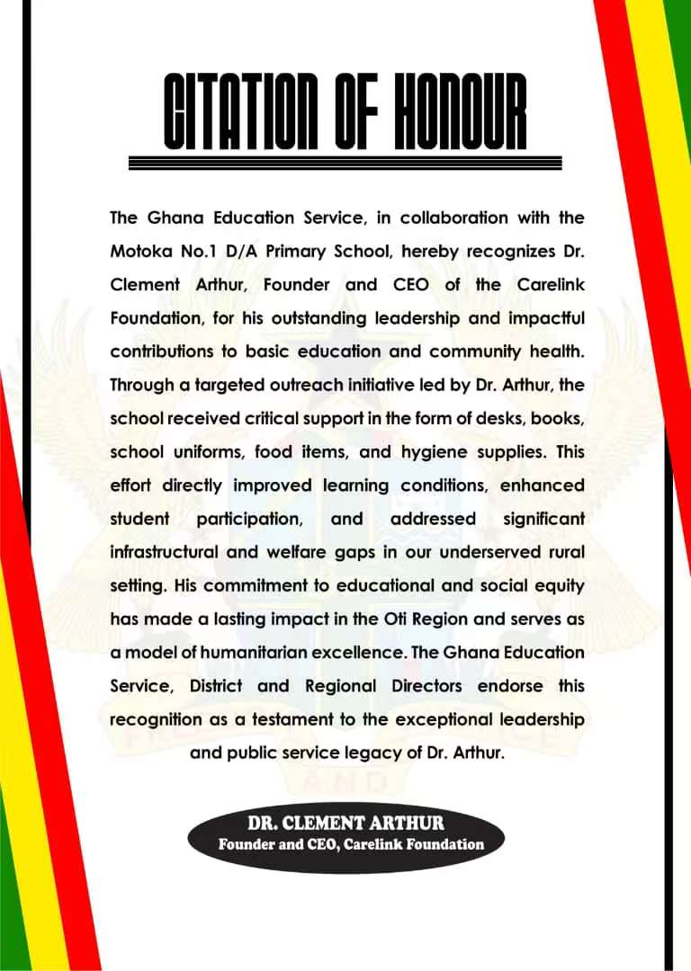 Citation of Honour